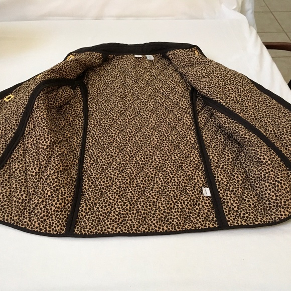 SAKS REAL CLOTHES Quilted Jacket Coat Brown Size 8 - Picture 6 of 8